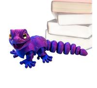 Generico 3D Printed Gecko Figurine - ABS 14 x 5,8 x 5,8 cm | 3D Printed Lizard Reptile Fidget Toy with Rainbow Color, Figurine Miniature | Kids Boys Girls Bedroom Dorm Living Room