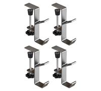 Generico 4 crochets pour Camіno et Guirlande - Porte-chaussettes de Noël avec 2 crochets | Aluminium réglable et robuste | Convient pour étagère, table, bord, décorations de Noël