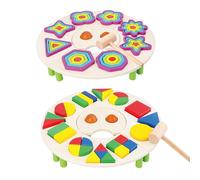 Generico 5-en-1 Form-Matching - Puzzle Kleinkinder, Lernspielzeug Zur Form - Farberkennung Kinder Von 3-6 Jahren, Pädagogisches Vorschulspielzeug mit -Funktion Zur Förderung der Motorik, Wahrne