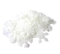 Generico 50 PCS Glow in The Dark Flocon de Neige Stickers Muraux Plafond Fenêtre Adhère Autocollants de Noël DIY Home Room Stickers Muraux BiancoDeft a été traité