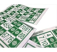 Generico 600 Cartes Carton de Loto Bingo - Traditionnel de 90 Boules (Vert)