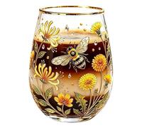 Genérico à fleurs - Tasse esthétique avec relief de 410 ml | Gobelet en verre pour thé - Pour maison, bureau, mariage, latte, cocktails, céréales, boissons, matin et Saint-Valentin