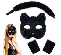 Generico Accessoires Pour Costumes Animaux - Queues Pour | avec Gants Équipement Sangles Réglables Bandeau Tête Respirant pour Déguisements Cosplay Fêtes École Photo