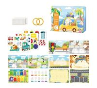 Genérico Activity Book - Jouet d'apprentissage éducatif Silent Sensory Interactive For, Foldable Washable Travel Toy For Car, Airplane, Stroller, Home & Kindergarten Early Learning Skills
