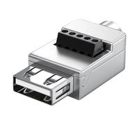 Genérico Adaptateur de Soudure USB 2.0 mâle USB Femelle, boîtier en métal, Terminal de Soudure, Haute Vitesse de pour
