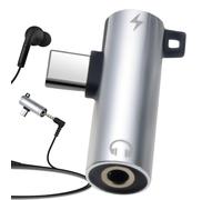 Generico Adaptateur jack pour casque de type C - Dongle pour connecteur casque, convertisseur audio haute résolution, port d'écoute pour charge à double usage | Accessoire mobile pratique pour