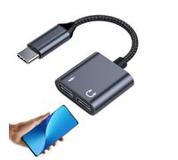 Generico Adaptateur jack type C casque | Câble convertisseur dongle audio,Câble audio à charge rapide, adaptateur casque 2 en 1, pour ordinateur
