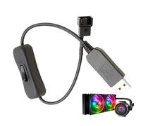 Genérico Adaptateur pour ventilateur de boîtier, connecteur USB 3/4 broches PWM, câble répartiteur PWM, pour refroidissement d'appareils électroniques d'ordinateur de bureau PC