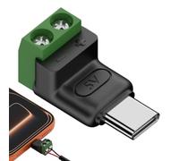 Generico Adaptateur USB C - Convertisseur Terminal Mâle 2 Broches Non Soudé,USB C Borne à Vis Sans Soudure | pour Industriel Scientifique Bricolage Téléphones Mobiles Petites Tablettes Appareils