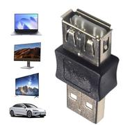 Generico Adaptateur USB - Coupleur USB2.0 AF/AM | Adaptateur mâle à femelle pour ordinateur portable droit, pour voiture, voyage, maison, ordinateur de bureau, téléphone, tablette