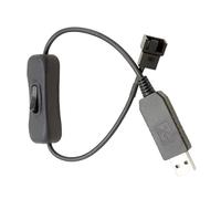 Generico Adaptateur Ventilateur Boîtier - Convertisseur PWM USB Pour Pin 3 ou 4 | Câble Diviseur PWM - Pour Refroidissement PC Et Ordinateur De Bureau Et Entretien Automobile