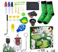 Genérico Adventskalender Golf Motiv 24 Calendrier de Noël sur le thème du golf, coffret cadeau 24 jours, jeu de collection de sport premium | Accessoires de golf quotidiens et cadeaux