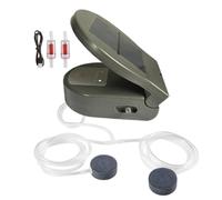 Generico Aérateur solaire pour bassin - 3 modes rechargeable par USB portable - Pompe à oxygène solaire, adaptée pour aquarium, pêche en plein air, cour, stockage des poissons