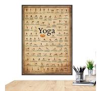 Genérico Affiches de yoga pour la maison | Poster d'asanas de yoga pour | Poster de gym pour augmenter la flexibilité, planche d'exercices d'étirement
