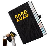 Generico Agenda 2026 - Carnet avec couverture étanche, planificateur hebdomadaire et mensuel 2026 - Pour l'école à la maison, bureau, rendez-vous et planification pour les étudiants et les enseignants