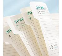 Generico Agenda mensuel 2026, agenda avec onglets format A5, calendrier mensuel 2026 pour planification, école, maison, bureau, rendez-vous et planification pour étudiants et enseignants