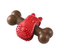 Genérico Aggressive Dog Chew Toys - Bone Design Durable Puppy Treat Holder, Dog Puzzle Feeder | Chewing Mental Stimulation Feed Training Teething Indoor Outdoor Boredom Relief Jouet interactif