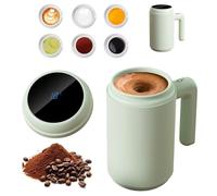 Generico Agitateur à café électrique avec affichage magnétique de la température de 420 ml avec agitateur automatique, pour jus de cacao en poudre, eau, boissons, maison, bureau, voyage, dortoir