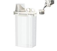 Generico Airtight Food Storage Container - 2 kg Dry Cereal Dispenser, Kitchen Sealed Jar, Measuring Cup Lid, Rice Beans Canister, Clear Pantry Organizer, Grain Pourer | For Homeowners