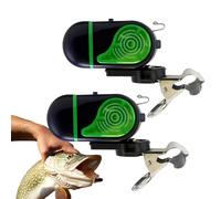 Generico Alarme pour abbouchée de poissons, alarme électronique avec signal sonore et lumineux, 2 pièces de matériel sensible réglable pour , les ruisseaux, les bassins, les lacs, les rivières