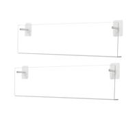 Generico Album mural Display Rack - Acrylic 40 x 15 x 6 cm 2 pièces | No Drill Album Holder Shelf | Vinyl Record Organizer For Books Documents Music Storage Living Room Bedroom Home Theater