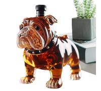 Generico Alcohol Decanter, Collectible Whiskey Bottle, Bulldog Liquor Decanter, Decorative Display, Glass Bulldog Design, for Restaurants, Shelves, Home 300ml, 5.91 Inches, verre, 1 pièce