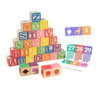 Generico Alphabet pour - Puzzle Enseignement 20x15x4 Cm, Jouet Empilable avec des Animaux en Bois, Ensemble De Jeu Éducatif avec des Pièces De Lettres Colorées | Activités De Correspondance