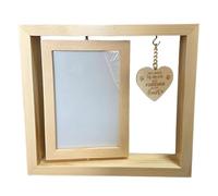 Generico Amaress Cadre photo en bois pivotant pour mémoire, avec présentoir de table, 23 x 21 cm, élégant design artisanal, cadre commémoratif pour animaux domestiques
