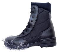 Generico Amphibi Unisexe Boot Militaire, Cuir et Tissu Mesh, 100% Made in Italy Antidérapant Confort, Security Doorman, Vantech 501, Noir , 44 EU