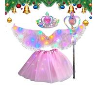 Generico Angel Wings - Angel Fairy Costume | Ensemble lumineux en tissu avec aile pour jouant une tenue cosplay prête à l'emploi | Princess Fancy Dress - Proppetti pour la performance