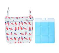 Generico Animal Cooling Mat, Pet Ice Pad, Bunny Puppy Cooling Rug, Chew-Resistant Ice Board Layer, Washable Twill Fabric, Travel Car Sofa Use, 9,45 x 10,43 pouces, multicolore, 1 pièce
