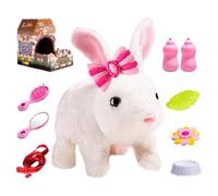 Genérico Animal de compagnie pour - Lapin électrique avec sons - Lapin en peluche | Pour filles Nouvel An Noël Pâques intérieur maison