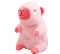 Genérico Animal en peluche en forme de carpincho - Jouet en peluche avec musique et lumière - Sucette pour dormir avec respiration rythmique réglable