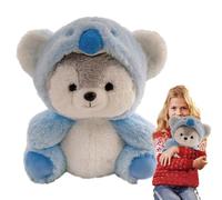 Generico Animal Husky,Mignon Creative Pet Transformé Koala Pig Fox Dinosaur Peluche - Transformer la poupée de chien de jouet en peluche de poupée Husky, peluche chien husky farci