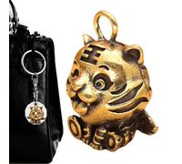 Generico Animal Keychains - Brass Funny Animal Decor, flyng Tiger Bag Charm, Cute Keychain Pendant | Mini Ornament Accessory For Backpack Tote Wallet Birthday Holiday Party Favors