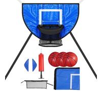Genérico Anneau de basketball - Anneau de basketball avec Trampoline | Ensemble de basketball de Trampoline | Accessoire de basket-ball pour trampoline avec balles de basketball | Anneau de basketball