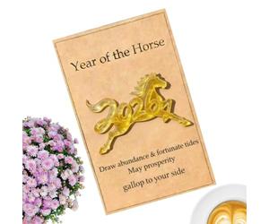 Generico Année De Cheval De Poche | Héritage Inspirant Acrylique 2D,Carte postale Motivationnelle pour le Nouvel An Chinois,pour Adultes Étudiants Travail Réunions Collègues Diplômés Affaires