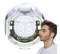 Genérico Annulation de bruit sans fil - PC ABS In-Ear Earphones | Digital Display Earbuds | Long Playtime Clear Calls Earphones for Sports Workout, Work Use