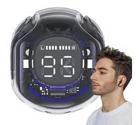 Genérico Annulation de bruit sans fil - PC ABS In-Ear Earphones | Digital Display Earbuds | Long Playtime Clear Calls Earphones for Sports Workout, Work Use