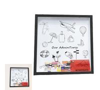 Genérico Archives Aventures - Pièces de billets de voyage de concert en bois 630 g 7,87 x 7,87 x 1,77 pouces avec fente | Billes commémoratives pour voyageurs, récompenses, prix