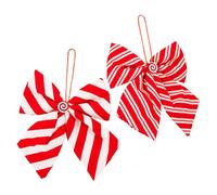 Generico Arcs pour sapin de Noël | Deux pièces décorations saisonnières à nœuds 22,9 x 21,1 cm, décoration de guirlande, pour armoire de fête, clôture couronne de mariage