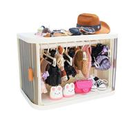 Generico Armoire de - boîte de Rangement Pliable pour vêtements | Organisateur de Dessin animé pour poupées de Collection | Mini Affichage de Garde-Robe | Mémoire pour Le s