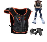 Generico Armure de protection du corps pour - Harnais Mťb avec protections Arts | Ensemble complet de gilet coudières genouillères, gilet respirant anti-choc, idéal ski et skate 8-12-15 ans