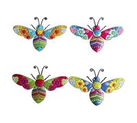 Generico Art Mural En Métal | 4 Pièces Décorations Murales 3D Sculptures de Jardin | Statues faites à la main Figurines Décoration de Jardin pour Maman et Femmes Café Ferme Serre Patio Clôture