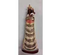 Generico ArteSacraCaravaggio Statue de Notre-Dame de Loreto 30 cm (11,81 pouces) en résine pleine décorée à la main de production artisanale italienne