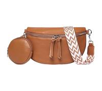 Generico Artificial Leather Sling Bag - Single Shoulder Backpack | Women's Bag with Wide Shoulder Strap | Lightweight Women Sling Bags for Gym, Festival, Travel, Camping, Work, School, marron,