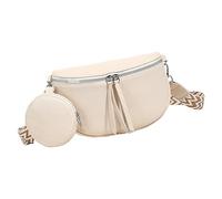 Generico Artificial Leather Sling Bag - Single Shoulder Backpack | Women's Bag with Wide Shoulder Strap | Lightweight Women Sling Bags for Gym, Festival, Travel, Camping, Work, School, Crème colorée