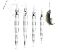 Generico Artificielles lumineuses pour la | Lot de 4 pièces luminescentes au noir avec hameçon, pour bateau eaux salées, poissons, chats, eaux douces, Noël Crappie walleye hommes adolescents