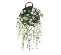 Genérico artificielles pour extérieur - Panier Artificiel de Gloire du Matin, Vertes réalistes pour décoration de Patio, véranda, Balcon, Porte Principale, terrasse, pergola