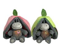 Generico Asinello Peluche Respirante - Mascotte Fruitée Musicale Lumineuse, Rythme Calmant, Compagnon Doux, Lit Maison Voyage, Agréable Présence Animal Rassurante